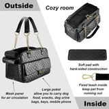 Luxury Outing Black Quilted Chain Pet Carrier, Perfect for Cats & Dogs under 8 lbs! V1385-CWPXB-WU-927-011