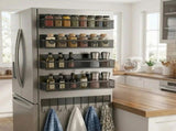CARLA HOME 5 Pack Magnetic Spice Rack for Fridge Kitchen with Hook Bar V178-36504