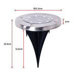 12x Solar Powered LED Buried Inground Recessed Light Garden Outdoor Deck Path V63-831721