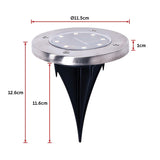 12x Solar Powered LED Buried Inground Recessed Light Garden Outdoor Deck Path V63-831721