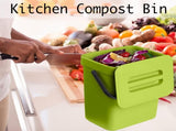 Small Plastic Trash Can, Hanging Small Trash Can with Lid Under Sink for Kitchen, Food Waste Bin for V1259-DP01-A-2074