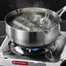20cm 316L Stainless Steel Saucepan Compound Steel Honeycomb Nonstick Sauce Pan with Glass Lid 2.2L V255-20CMMILKPOT