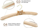 TOPIA HANGER Padded Hangers for Women Clothing, 10-Pack Thick Foam Padded Satin Hangers No Shoulder V1258-DP02-F-234