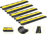 Cable Protector Ramp, 5 Packs 2 Channels Speed Bump Hump, Rubber Modular Speed Bump Rated 11000 LBS V952-DLBHQXSLX5PCSZUIBV0