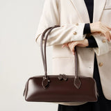 Women's niche design single shoulder large capacity cowhide armpit bag long strip baguette bag V1366-AZ2-W-10861