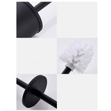 Toilet Brush Brushes and Holders Stainless Steel Handle Brush Set Bathroom Full Closed V1192-AZ-W-16736