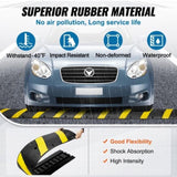 VEVOR 2PCs 6 ft Rubber Speed Hump, 2 Channel, 10000 kg/axle Capacity Heavy Duty Traffic Speed Bump, V952-JSDDLBHQXJZTA59NFV0