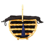 Handmade Bamboo Bag Women Handbag Hollow Tote Beach Bag with Tassel Decor for Travel V1294-YM0901-3117200086911