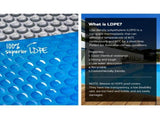 Aquabuddy Pool Cover 500 Micron 9.5x5m Swimming Pool Solar Blanket 5.5m Roller PC-95X50-500-DX-BL-ROLLER