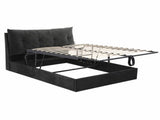 Artiss Queen Bed Frame with Horizontal Gas Lift Storage with LED Light USB Type-C Charging Station BFRAME-H-HYDE-Q-BK-ABCD