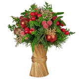 Christabelle 33cm Christmas Bouquet Floral Centrepiece with Berries & Baubles 112_GUE507