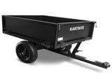 Kartrite Heavy Duty Dump Cart 270kg Capacity Pneumatic Tyres Quick Release Pedal Removable Tail TLY-SPR-39C-BK