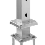 VEVOR Cable Railing Post, 36" x 2" x 2" Steel Horizontal Hole Deck Railing Post, 10 Pre-Drilled V952-1JZLGZ91455YMDM3LV0