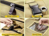 Roll-up tool bag - Tool belt - Open tool bag - with adjustable strap - Drill holder - Canvas V1188-MS-313-0472