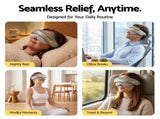Livemor Eye and Head Massager with Heat, Eye Massager, Forehand and Temple Massager, Air Compression EYE-MASSAGE-02-3D-GY
