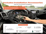 Steering Wheel for 2021-2024 Ford F150, Carbon Fiber Steering Wheel D-Shaped Flat-Bottom, Leather V952-QCFXPZYFTF15VL7EA001V0