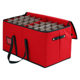 Jingle Jollys Christmas Baubles Storage Box 128 Slots Decor Ornaments Container XM-BAUBLES-BAG-128SLOT-RD