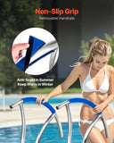Pool Handrail, 30" x 30" Swimming Pool Stair Rail, 2 PCs Stainless Steel Stair Pool Hand Rail Rated V952-BXGY30X302PCSXI6UV0
