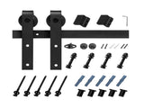 1830 mm Sliding Barn Door Hardware Kit for Single Sliding Barn Door Black V952-HDSMDGDGDM2D9TRAQ001V0