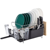 GOMINIMO 2-Tier Dish Drying Rack with Draining Board and Cup Holder V227-3720262008000