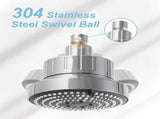 Shower Arm 10 in Bundle with 6 Mode Filtered Shower Head, Chrome V1258-DP02-C-567