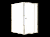 Adjustable Semi Frameless Shower Screen 82-90cm x 98-101cm With Gold Hardware For Modern Bathrooms V63-958201