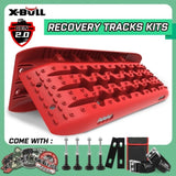 X-BULL Recovery tracks Sand Trucks Offroad With 4PCS Mounting Pins 4WD Gen 2.0- red V211-AUEB-XBST001-P