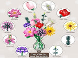 Flowers Bouquet Building Set,715Pcs Creative DIY Flower Botanical Collection Building Toys,Home V1369-AZ3-W-22291