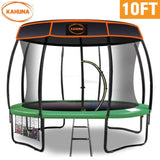 Kahuna Trampoline 10 ft with Roof - Green TRA-KAH-10-GN-RF