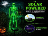 Solar Skeleton Lamp Yard Stake Halloween Decorations Garden Light, 28'' Glow Bones Figurine LED V1107-124-9942218-GRN-2PACK