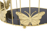 Golden Bird Cage Shape Cosmetic Rack Desktop Makeup Organizer Rack Double Tier Cupcake Cake Stand V1294-YM0901-3117250099511