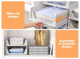 Artiss 5 Pack Stackable Plastic Storage Foldable Closet Organizers WOS-DIY-04-5P-WH