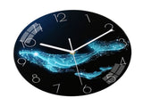 Wall Clock Silent Battery Operated MDF Round Wall Decorative Clock for Living Room Bedroom Office V1294-YM0901-3115250087211