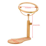 Embroidery Stand Hoop Wood Embroidery & Cross Stitch Hoop Ring Frame Adjustable Sewing Tools S V1294-YM0722-JY03976-01