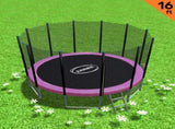Kahuna Blizzard 16 ft Trampoline Outer Net Pink Pad Mat TRA-BLZ-16-PK