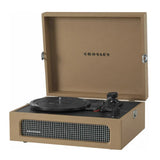 Crosley Voyager Bluetooth Portable Turntable Crosley Asheville Stand Bundle- Tan V398-CR8017BMS-TA4