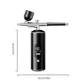 Pink Portable Wireless Airbrush Kit, ideal for nail art, painting, cake decoration, and makeup. V1232-NMZYBSZYY001