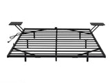 Levede Double Bed Frame Floating Frame with Storage Shelves RGB Lights Black BF1086-D-BK-AU