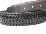 Dents Mens Stretch Plaited Leather Belt - Black/Brown V563-8-4031-BLKBRN-M