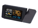 Multifunctional Weather Clock Projected Color Screen Black Portable Humidity Thermometer V1294-YM0901-3113210188611