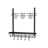 Refrigerator Hanging Shelf Nail Free with Hooks Black Refrigerator Spice Rack for Home Kitchen V1294-YM0626-3118220339511