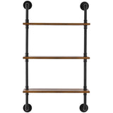 VEVOR Industrial Pipe Shelf 3 Tier 24x7.87in Wall-Mount for Kitchen Bedroom V952-JSGZWJYGHMBHHZ8X0V0