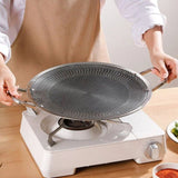 Honeycomb Non-Stick Grill Skewer Plate, 316 Stainless Steel, Portable Barbecue Grill with Handle, V255-AMZ-SS316-BBQPAN