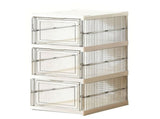 Shoe Storage Box Clear Plastic Stackable Shoe Organizer Space Saving Foldable Shoe Rack Sneaker V1294-YM0901-3117260015712