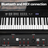 Alpha 88 Keys Foldable Electronic Piano Keyboard Digital Electric w/ Carry Bag EK-FOLD-81-BK