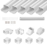 Mini Split Line Set Cover 76.2mm W 3110mm L, PVC Decorative Pipe Line Cover For Air Conditioner with V952-BSKSQFTSKDGX4RGJNV0