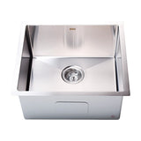 510x450mm Handmade 1.5mm 16 Gauge Stainless Steel Kitchen Laundry Sink with Waste V63-846381