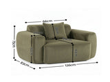 Artiss Compressed Armchair Sofa with Cushion Corduroy No Assembly Green UPHO-L-ARM02-COM-GN