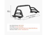 Truck Bed Roll Bar Universal Chase Rack for Mid-Size Pickup Carbon Steel V952-TYKKCCFGGBDXUF2DWV0