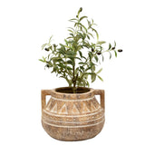 Aged Tribal Style Decorative Pot 35cm V637-91259POT